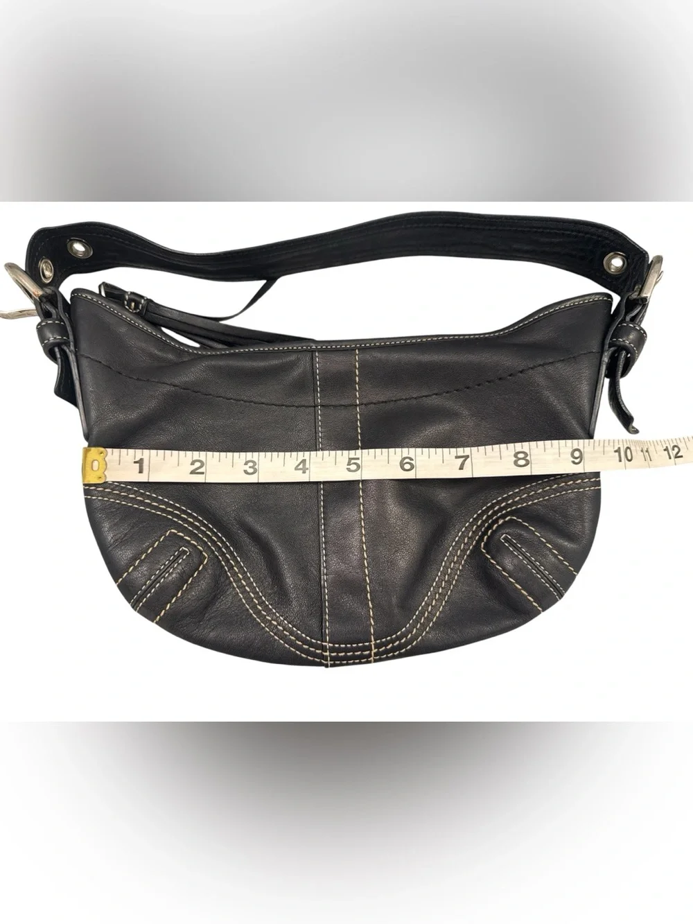 Coach Black Leather Vintage Mini Hobo Y2K Soho hobo Shoulder Bag EUC 8A01